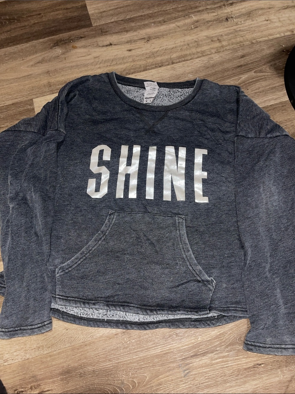 Women's Crewneck 'Shine' Sweatshirt - Dark Gray